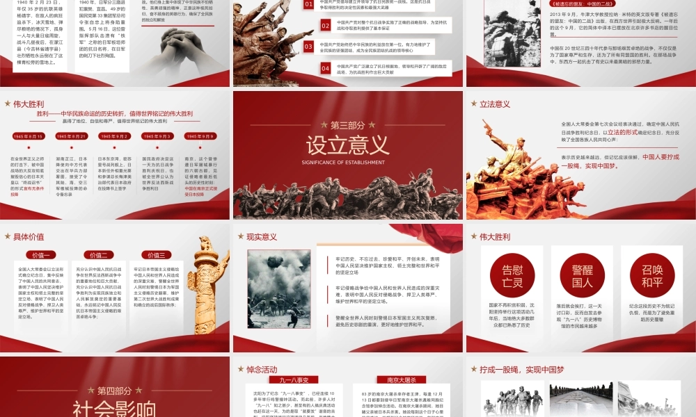 党史学习教育——九一八抗战纪念日设立原由设立意义历史回顾PPT课件（带内容）.pptx