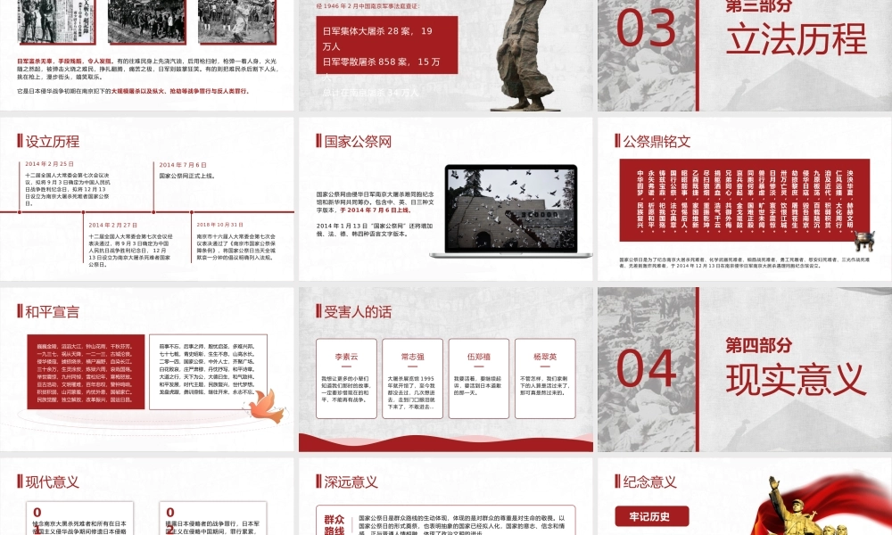 12月13日国家公祭日纪念南京大屠杀PPT课件（带内容）.pptx