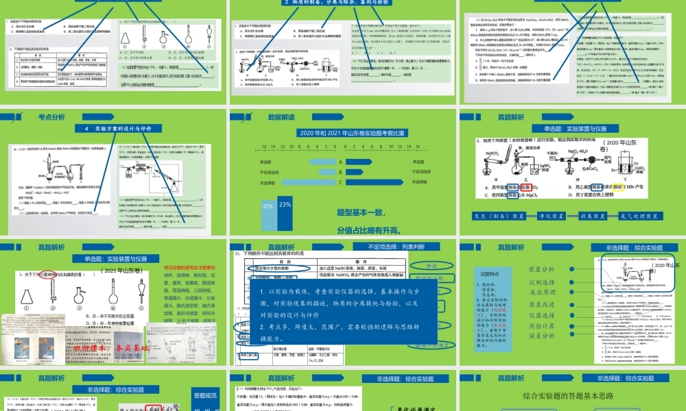 2021年山东高考化学实验试题说题.pptx