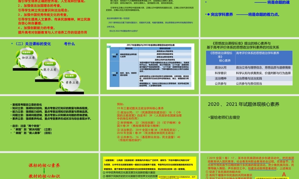 2022年高考思想政治一轮复习策略讲座.pptx
