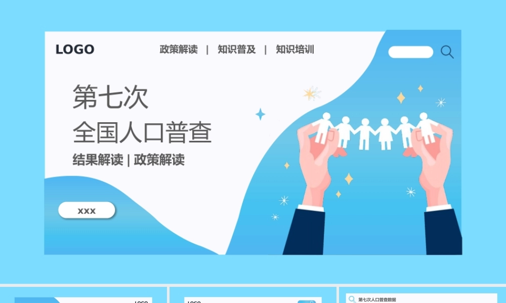 第七次全国人口普查结果政策解读PPT模板下载.pptx