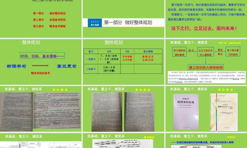 2021年高考地理试题评析暨2022届高三一轮复习教学策略讲座.pptx