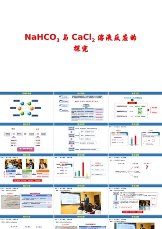 高中化学实验《NaHCO3与CaCl2溶液反应的探究》2021年9月.pptx