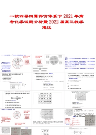 一核四层四翼评价体系下2021年高考化学试题分析暨2022届高三教学建议（2021年9月讲座）.pptx