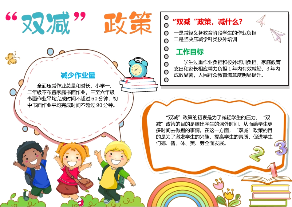 “双减”政策手抄报小报.docx_第1页