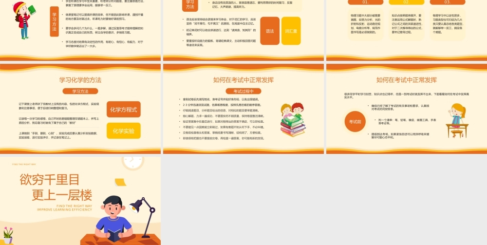 找到正确方法提升学习效率主题班会PPT课件（带内容）.pptx
