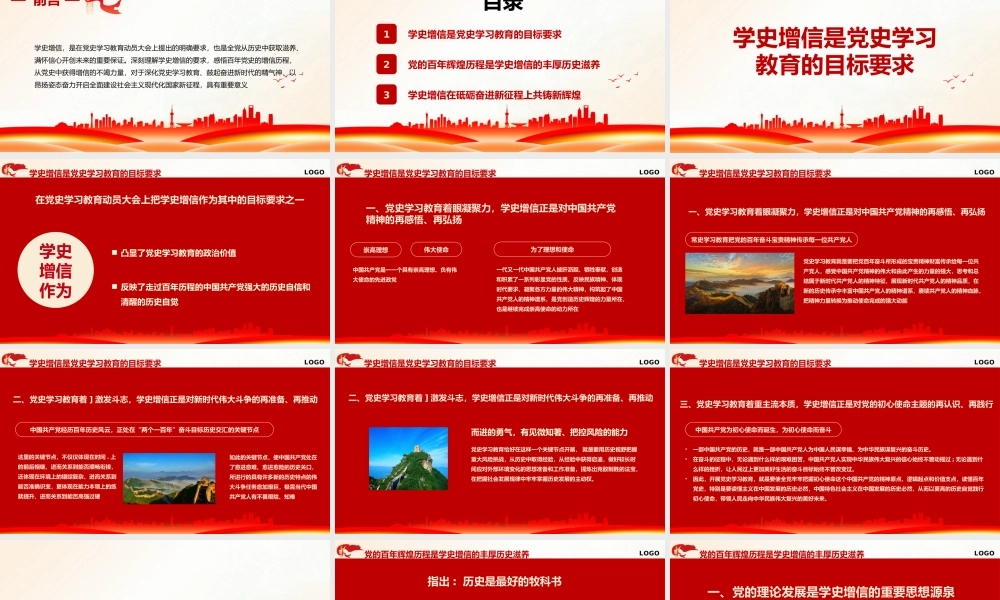党史学习教育专题党课——学史增信奋进新时代PPT课件（带内容）.pptx
