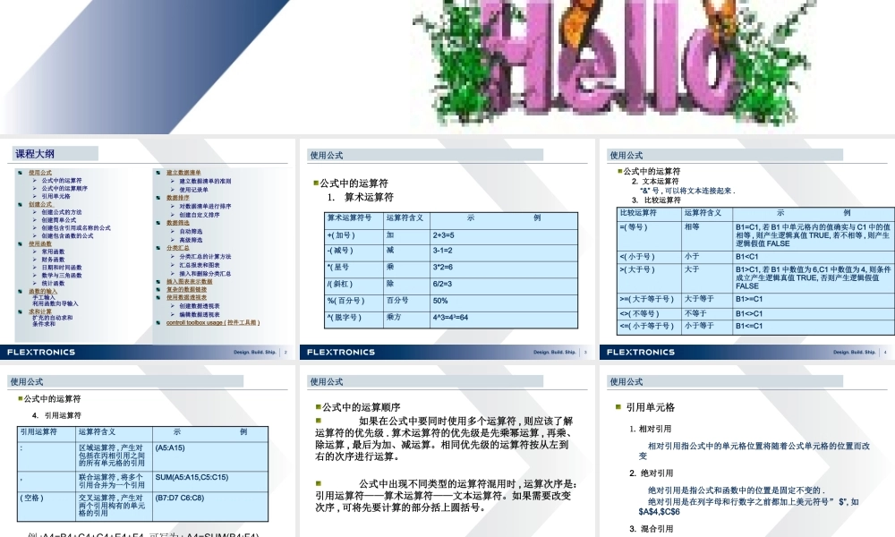 最新单位公司企业员工办公软件EXCEL培训课程课件(PPT).pptx