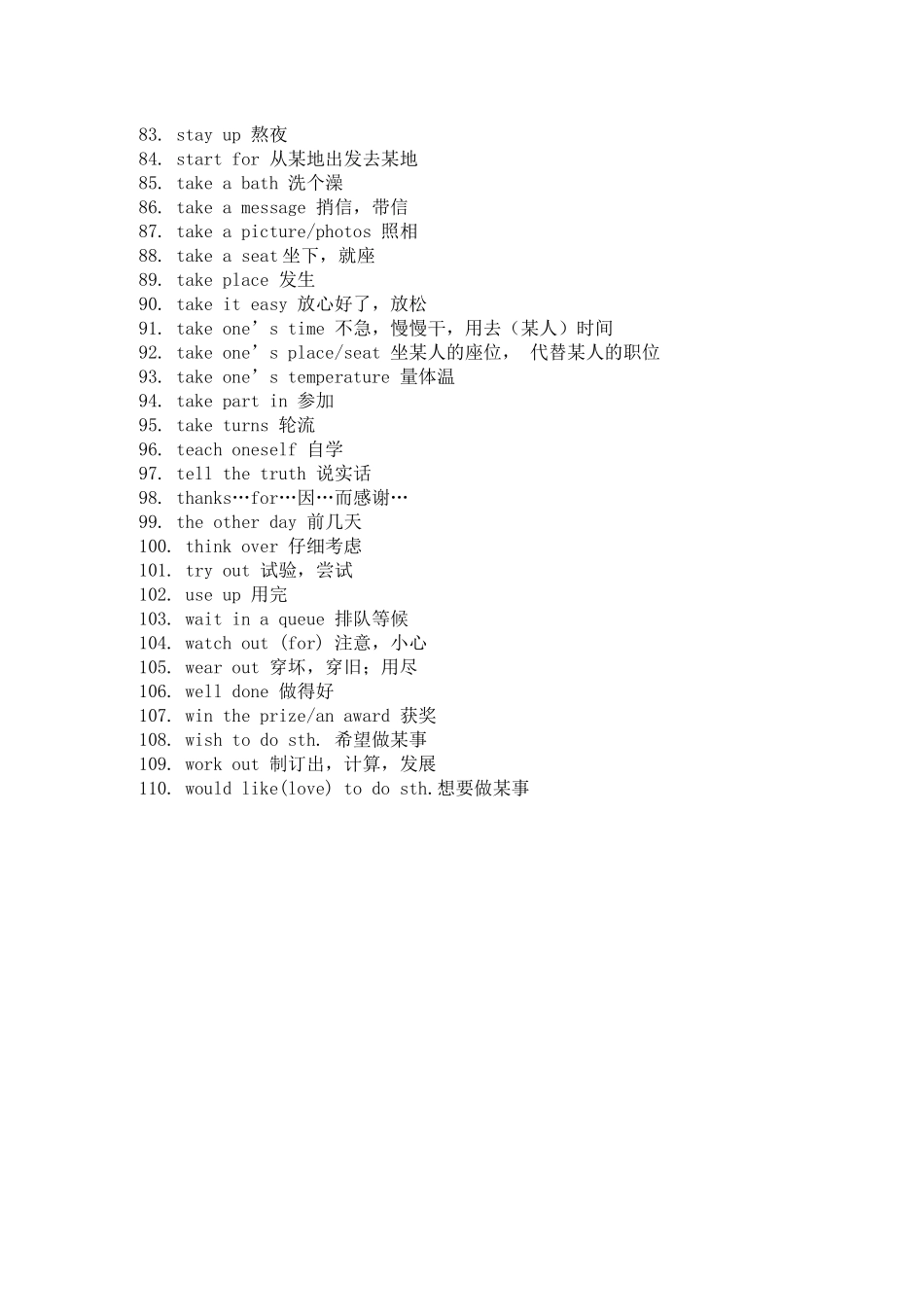 最新初中英语归类短语总结必记必背总结汇编.docx_第3页
