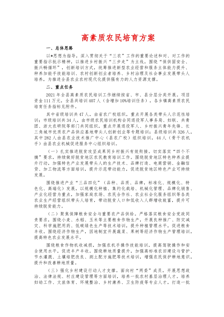 高素质农民培育方案.docx_第1页