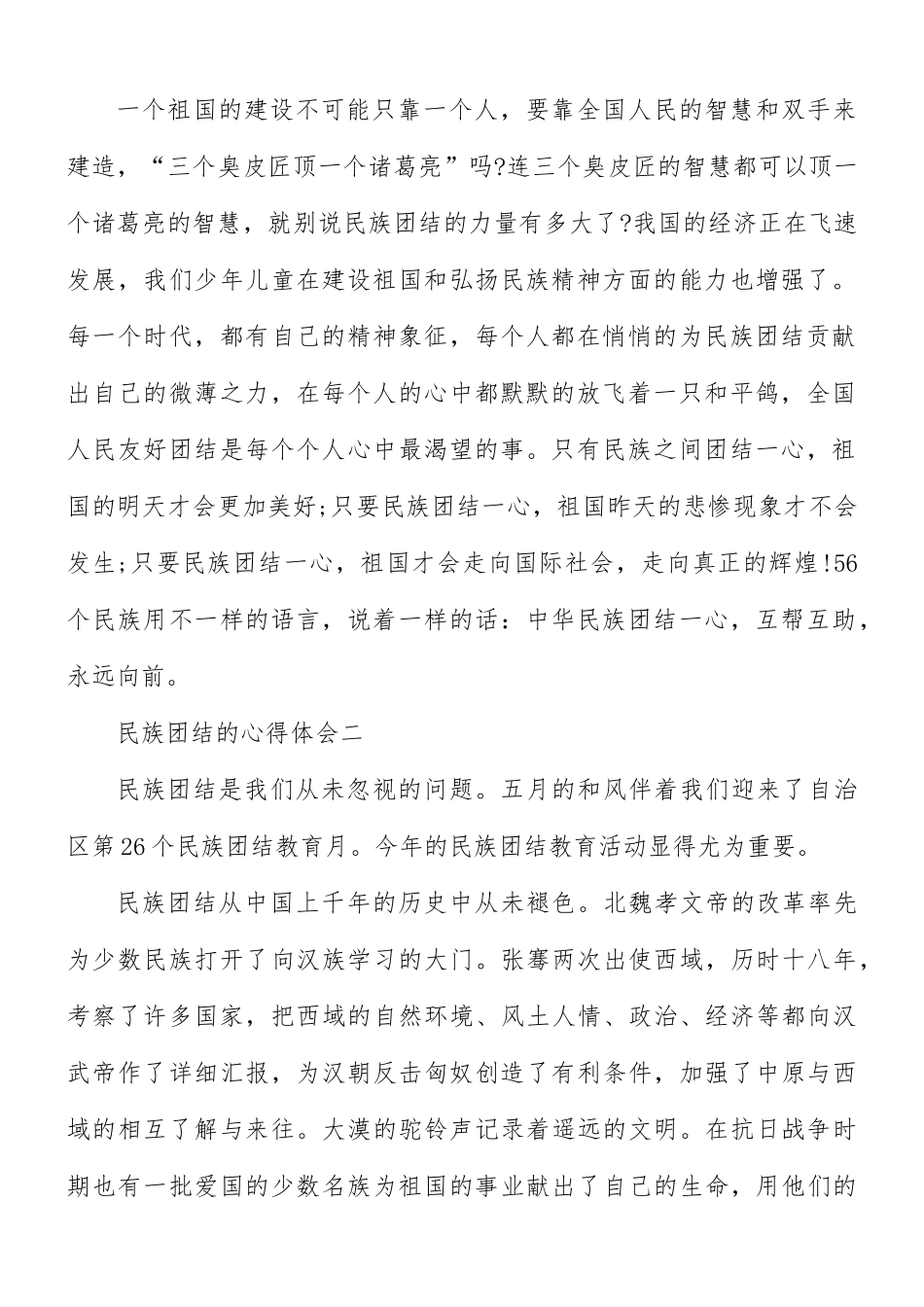 2021年民族团结心得体会5篇.docx_第2页