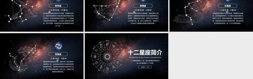 星空风十二星座简介PPT课件（带内容）.pptx
