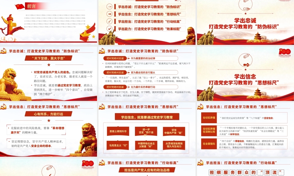 2021年党史学习教育要学出四重“硬核”系列专题党课课件 PPT模板下载.pptx