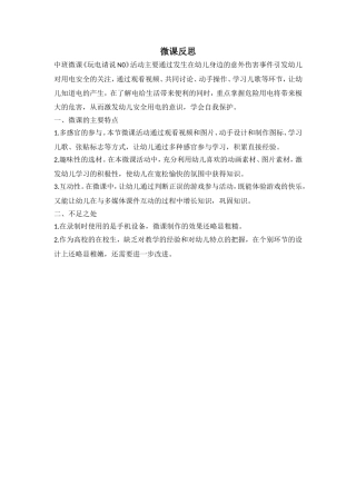 中班科学《玩电请说no》微反思.doc