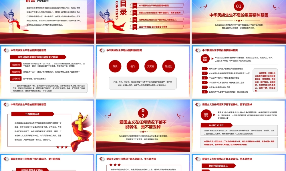 弘扬爱国主义精神主题培训爱国主义教育PPT课件（带内容）.pptx