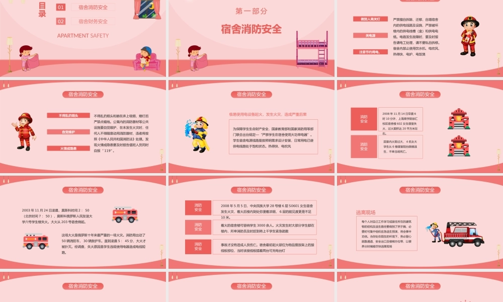 宿舍公寓安全知识讲座PPT课件（带内容）.pptx