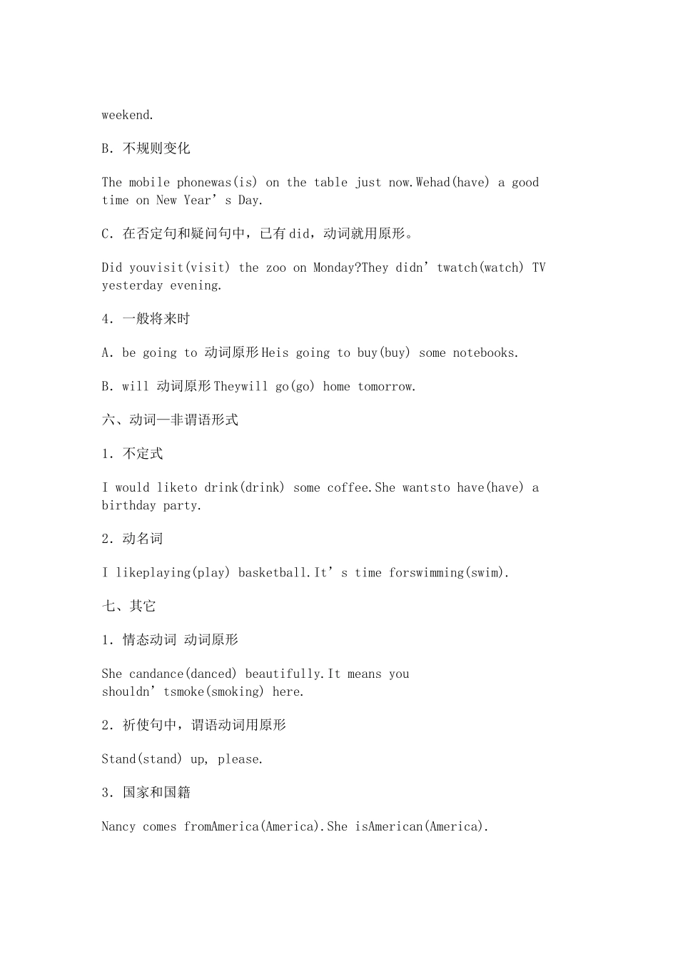 精编小学英语语法讲解用所给词的适当形式填空要点总结归纳专项练习.docx_第3页