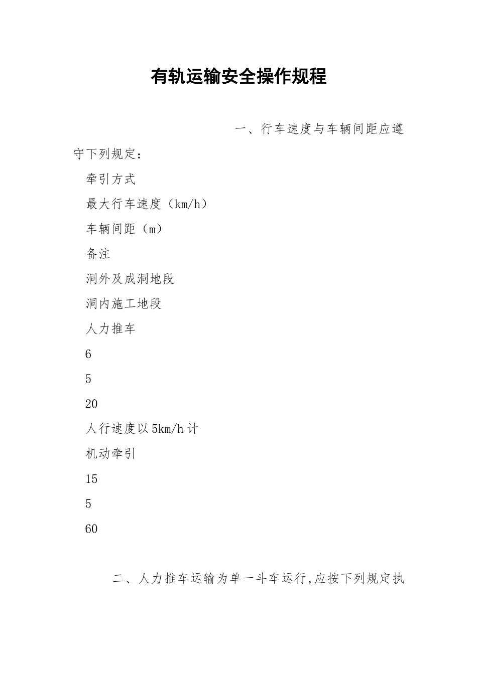 有轨运输安全操作规程.docx_第1页
