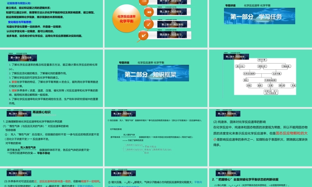 2021-2022届高三化学复习专题讲座《化学反应速率与化学平衡》复习.pptx