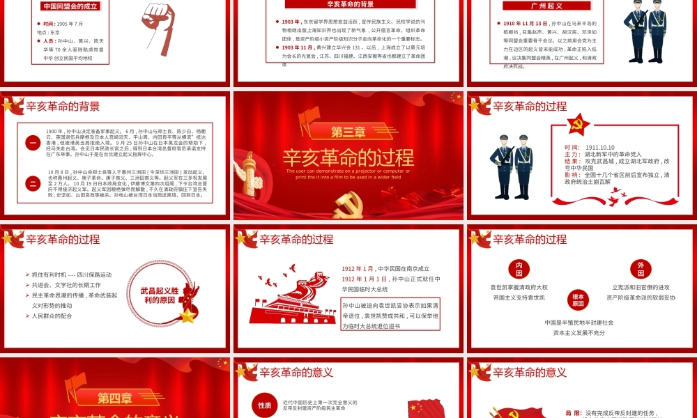 学习辛亥革命110周年爱国教育课件模板PPT.pptx