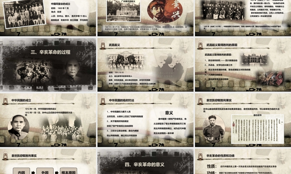 红色党课辛亥革命110周年教案课件模板PPT.PPTX