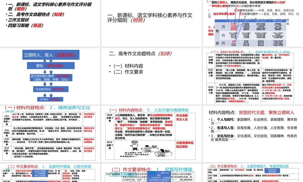 2021-2022年高考语文复习作文备考解读.pptx