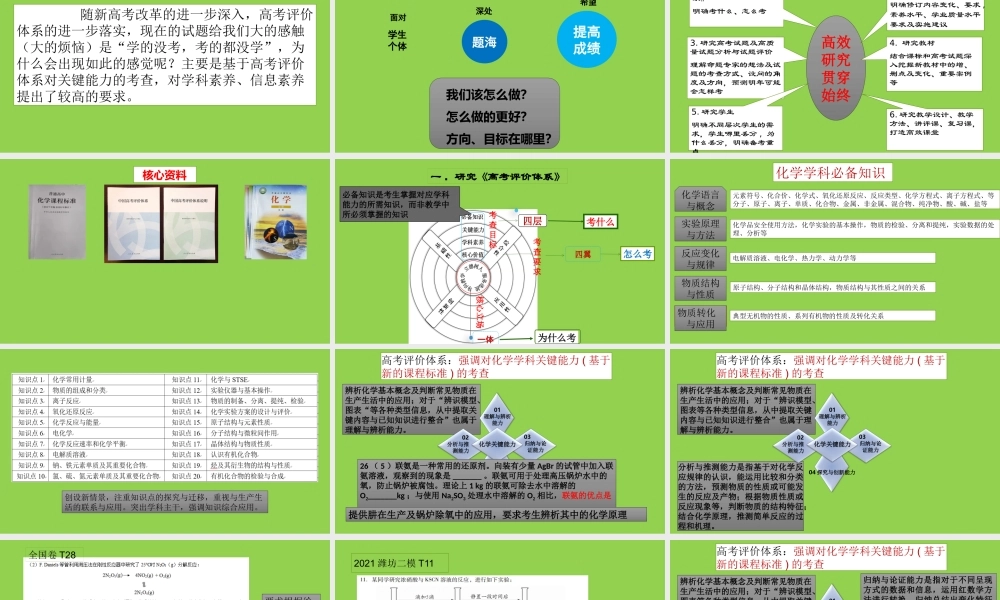 新高考背景下2021-2022届高三化学一轮复习备考策略讲座.pptx