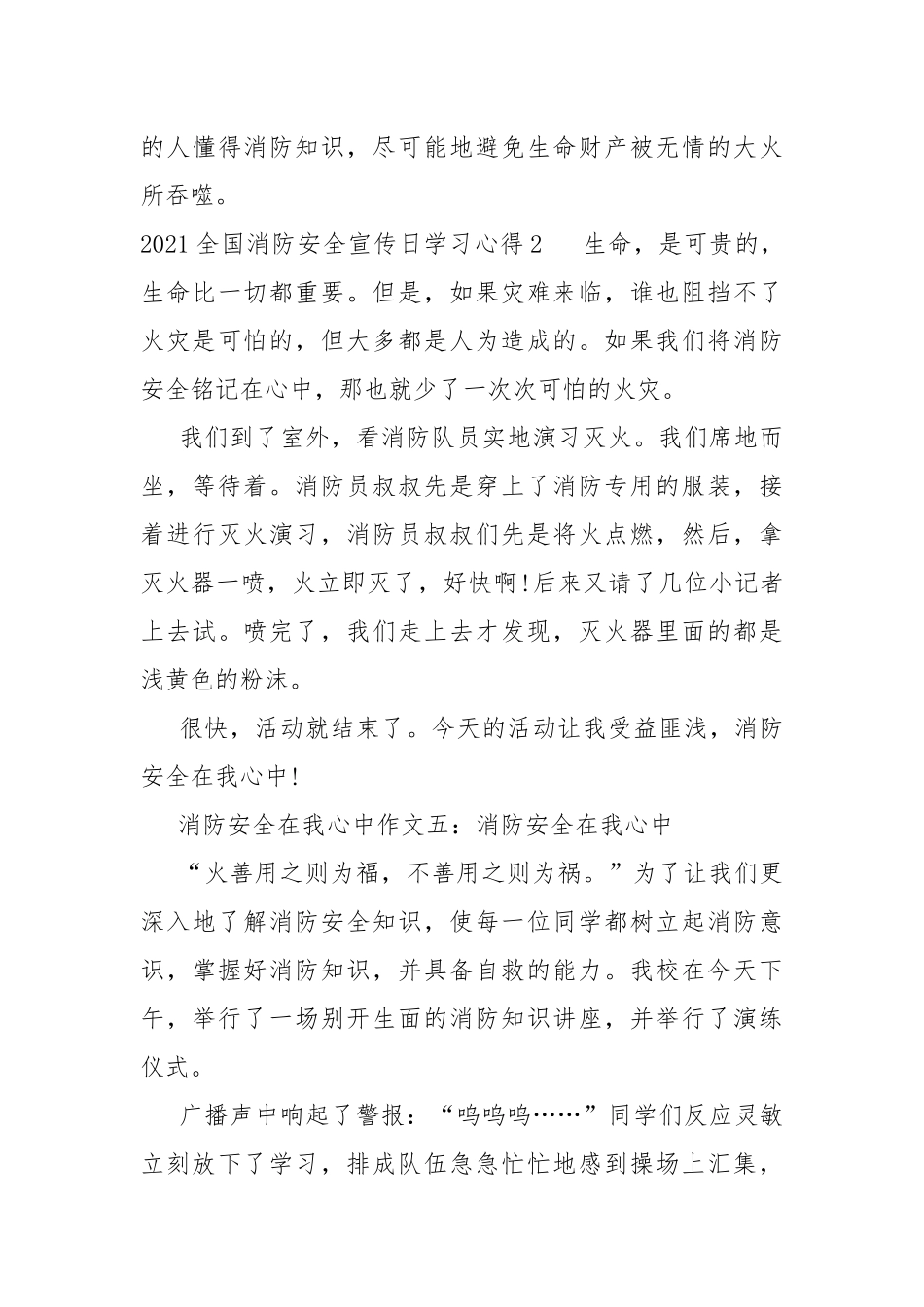 2021全国消防安全宣传日学习心得.docx_第3页