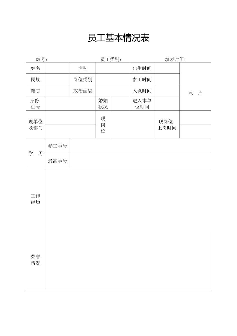 员工基本情况表.docx_第1页