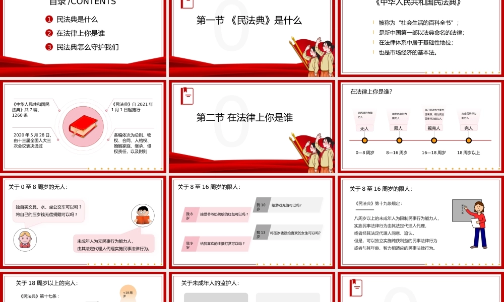 民法典进校园执法守法用法律为自己保驾护航PPT课件（带内容）.pptx