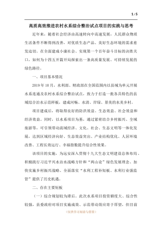 高质高效推进农村水系综合整治试点项目的实践与思考.docx
