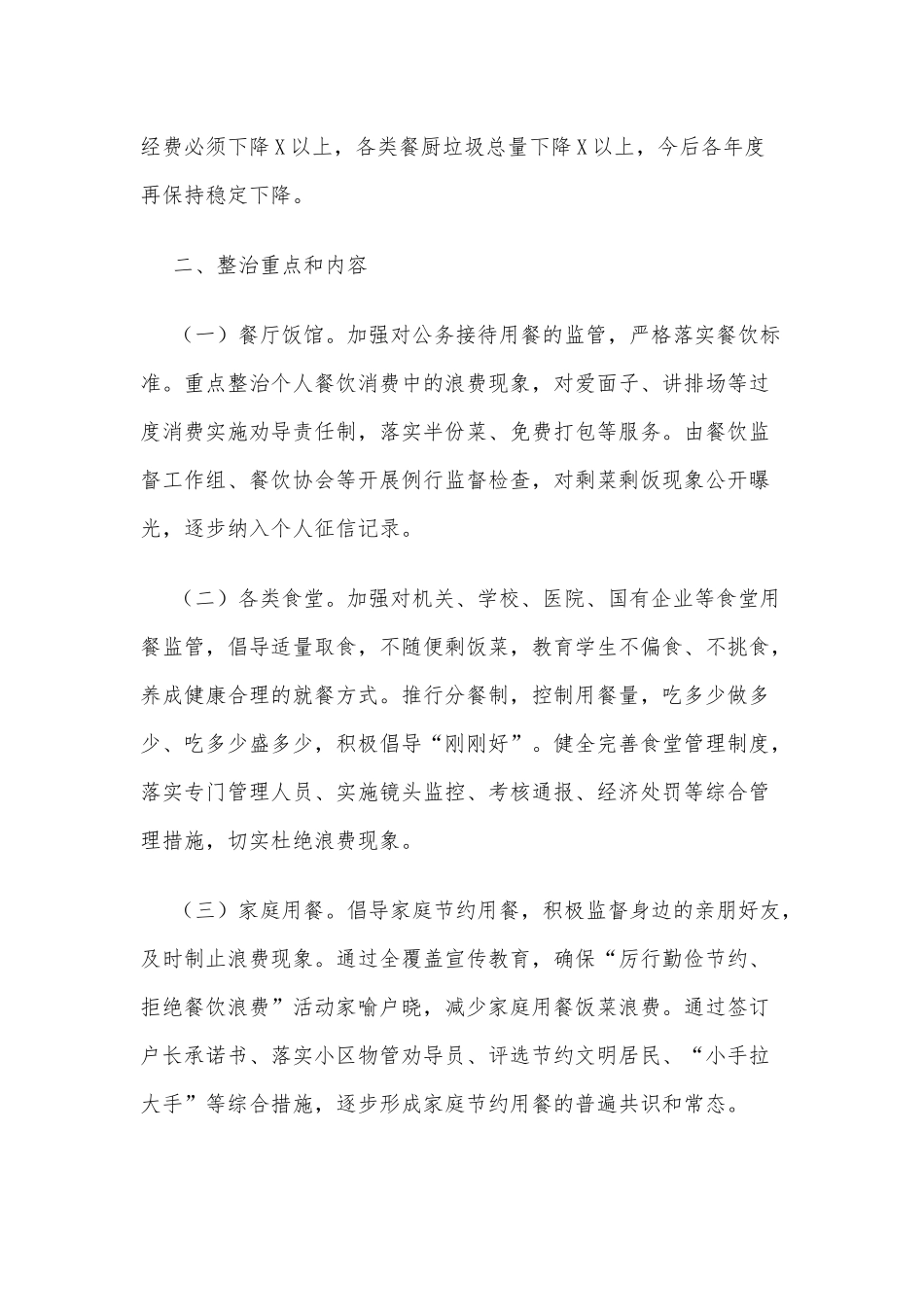 2021年全面整治“舌尖上的浪费”工作方案供借鉴.docx_第2页