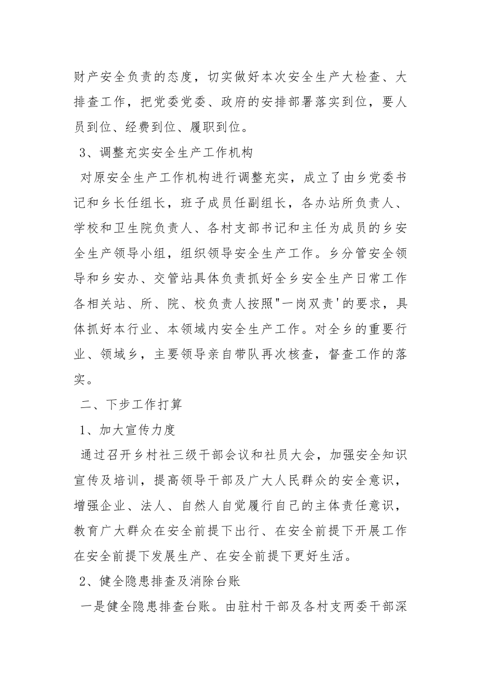 关于安全生产隐患大排查的工作总结.docx_第2页