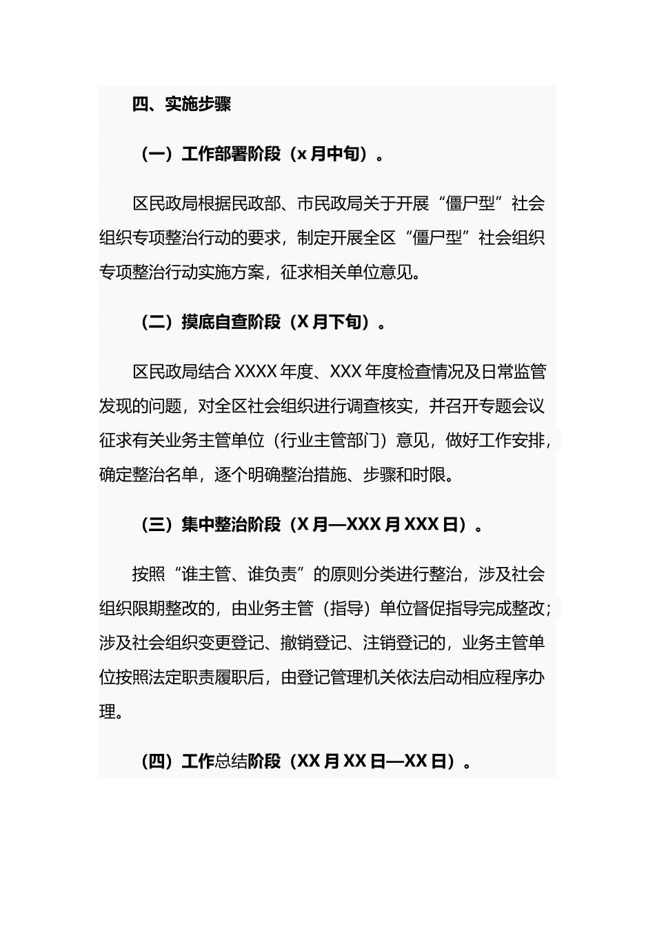最新关于加强社会组织专项整治行动实施方案怎么写范文.docx_第3页