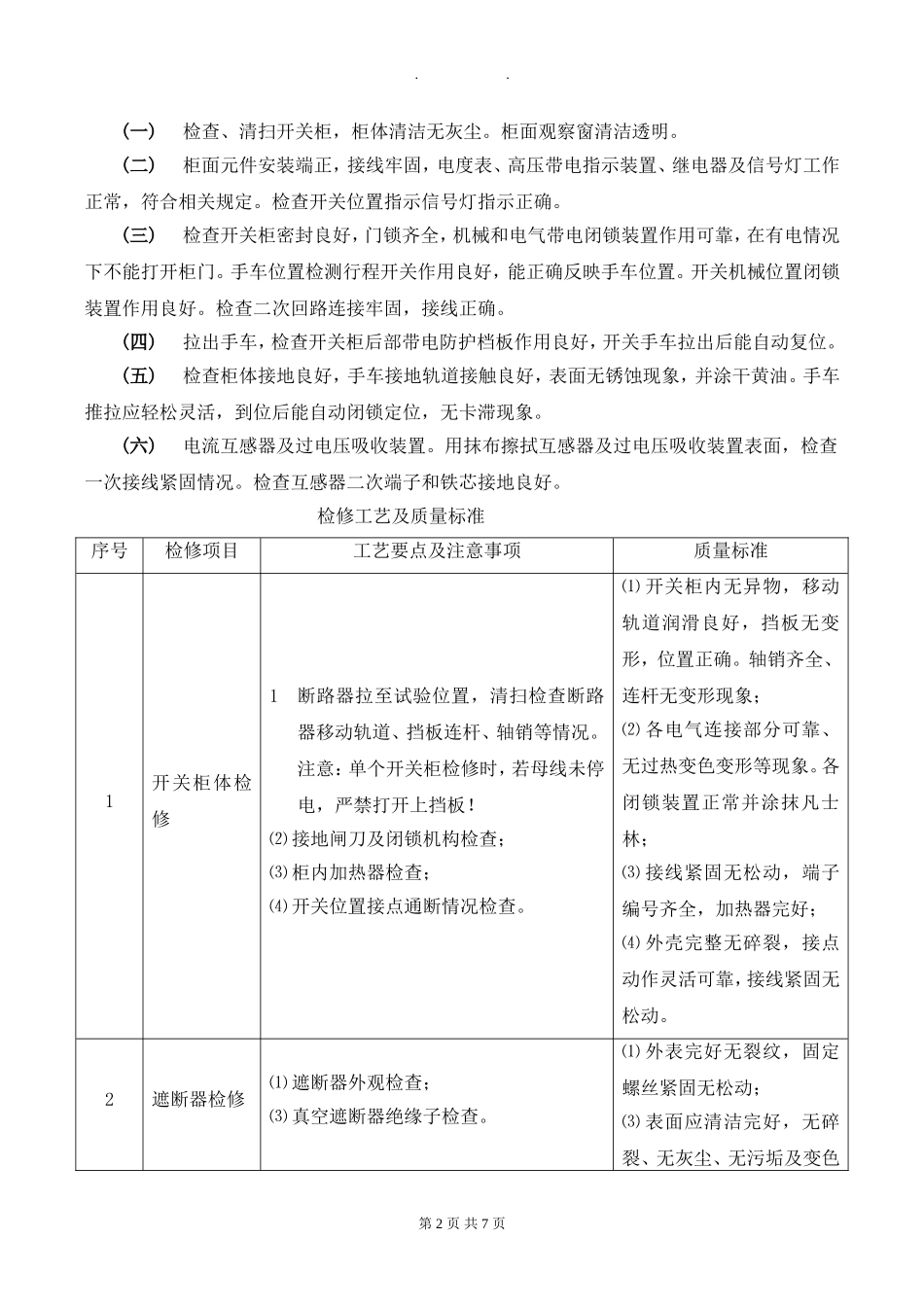 10KV高压开关柜检修规程完整.doc_第2页