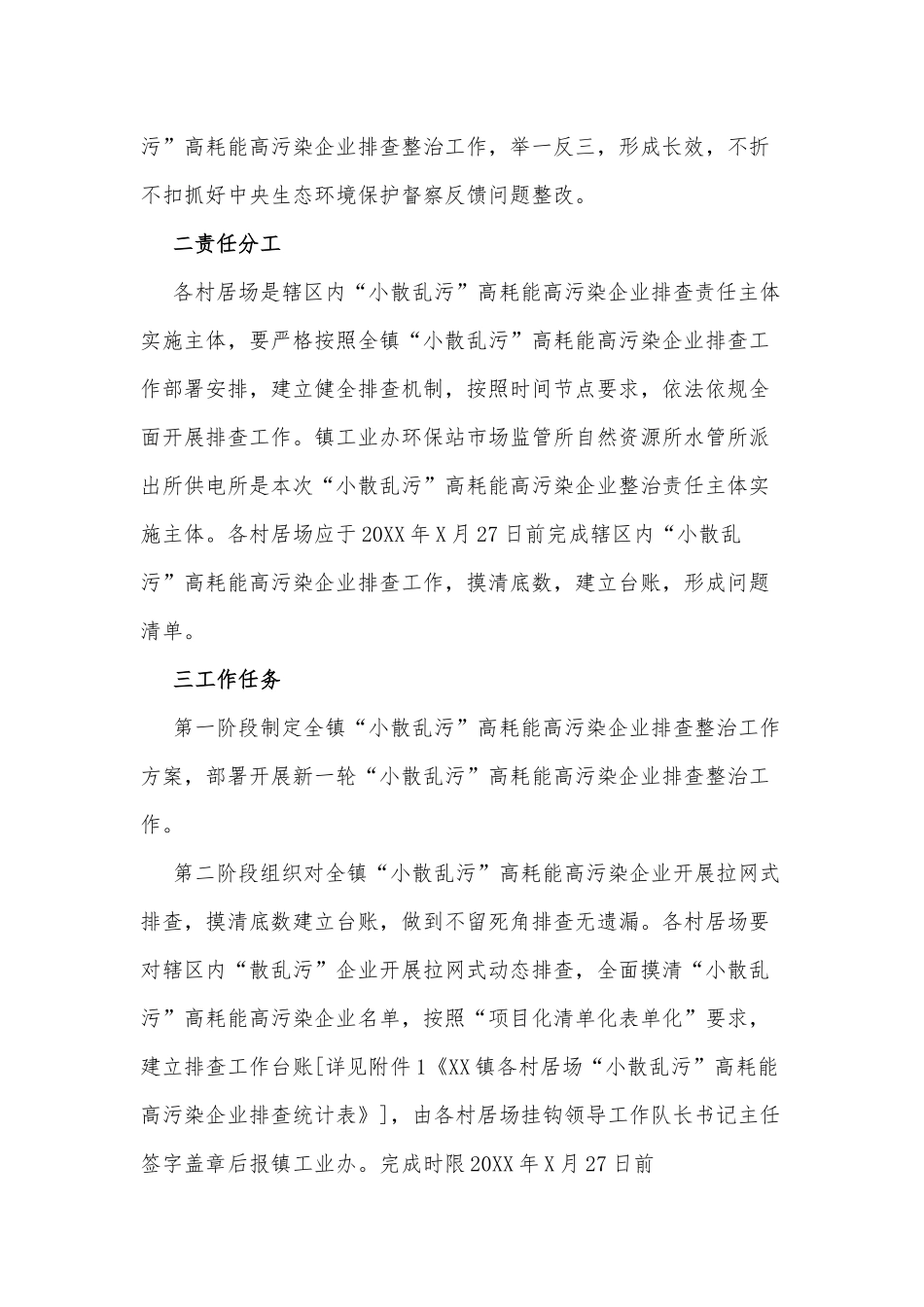 乡镇2021年开展小散乱污高耗能高污染企业排查整治工作方案供借鉴.docx_第2页