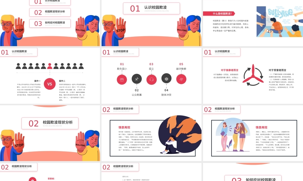 平安校园拒绝欺凌校园安全主题PPT课件（带内容）.pptx