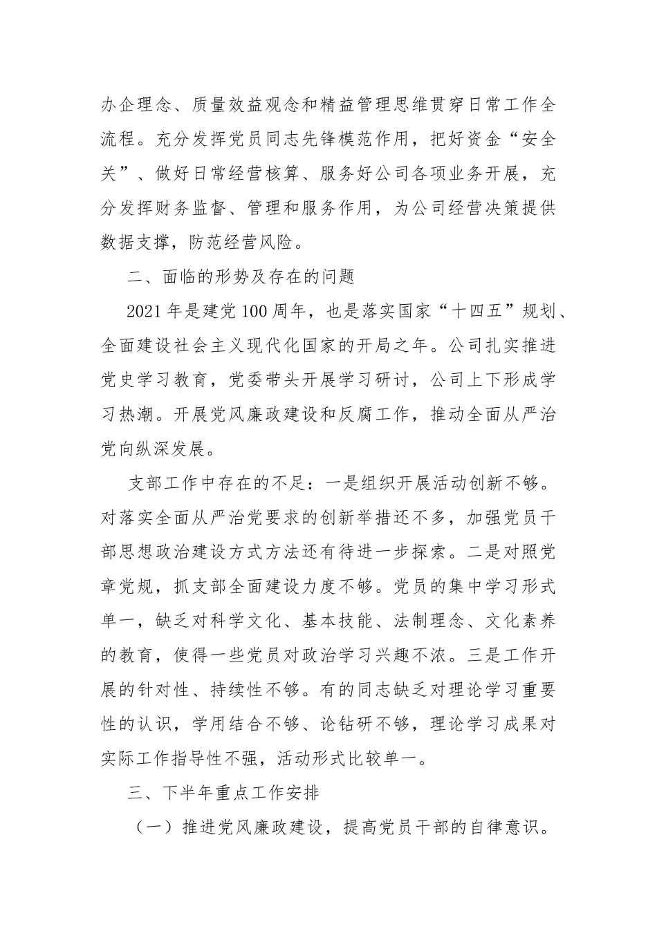 2021年党支部工作总结及建议.docx_第2页