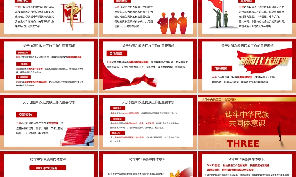 学习中央民族工作会议精神学习解读课件模板.pptx