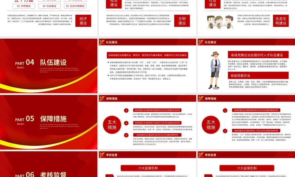 学习解读《中国共产党农村工作条例》模板.pptx