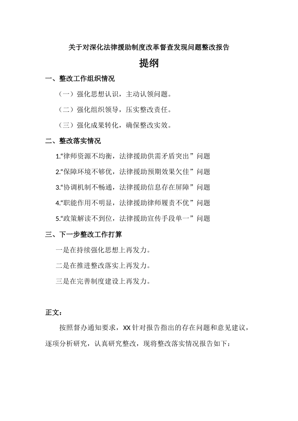 关于对深化法律援助制度改革督查发现问题报告材料.docx_第1页