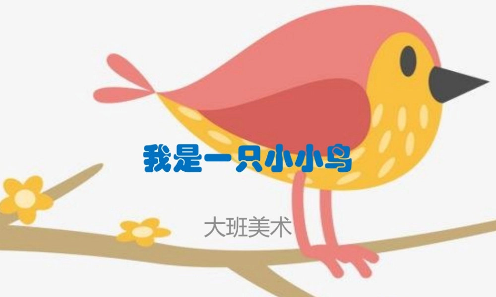 大班艺术《我是一只小小鸟》微课件.pptx