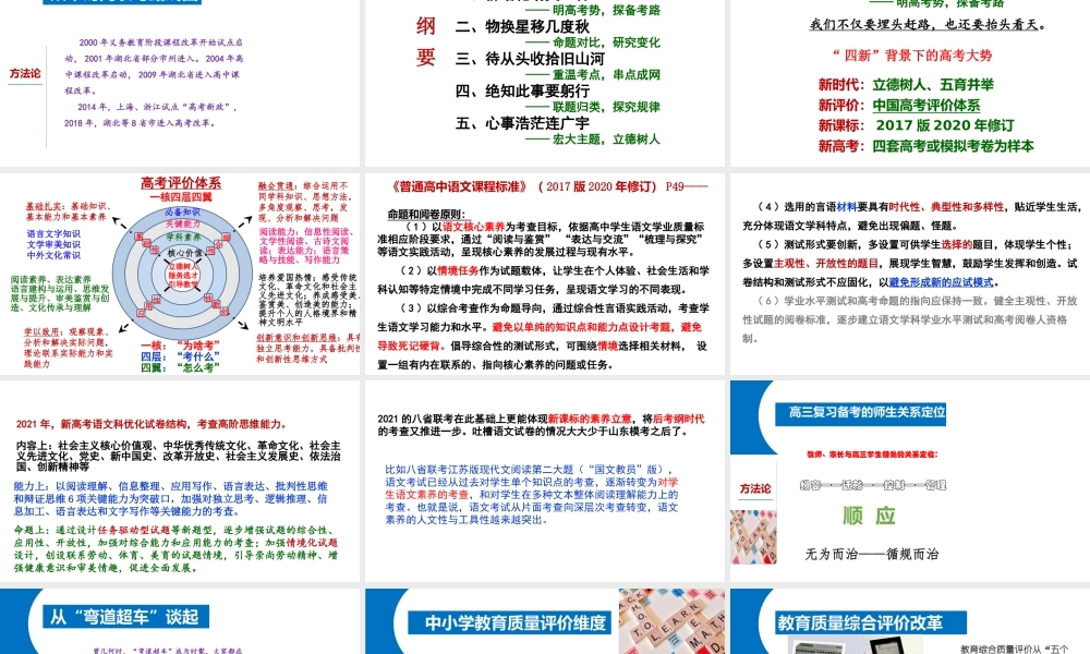 新评价体系下2022年高考语文二轮复习策略讲座.pptx