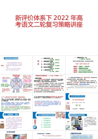 新评价体系下2022年高考语文二轮复习策略讲座.pptx