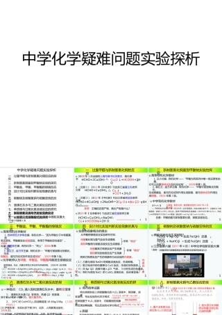 高中化学疑难问题实验探析2021年11月.ppt