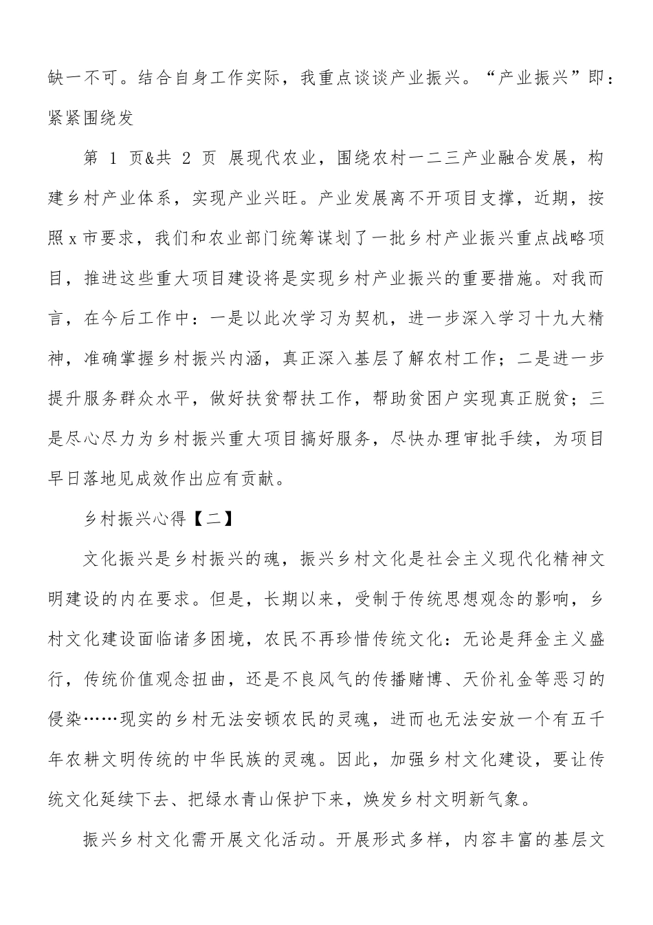 乡村振兴心得合集8篇.docx_第2页