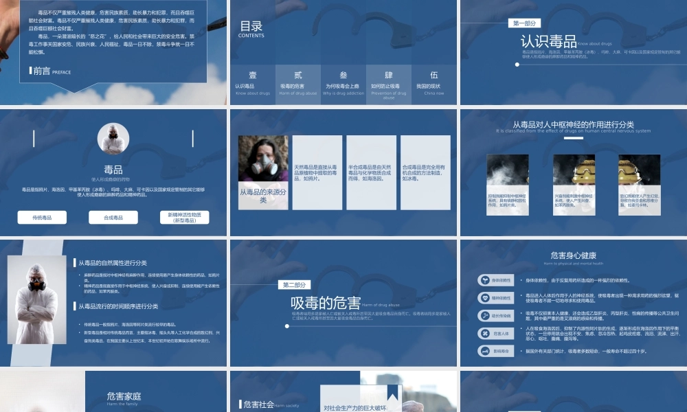 远离毒品危害禁毒宣传PPT主题教育课件（带内容）.pptx