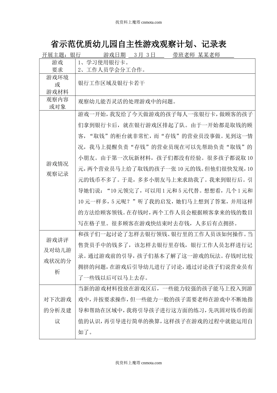 小班区域游戏观察记录范文80篇.doc_第2页
