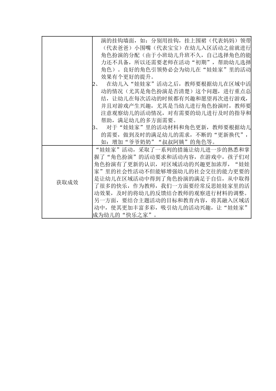 【一等奖观察记录】小班 娃娃家里的故事.docx_第2页