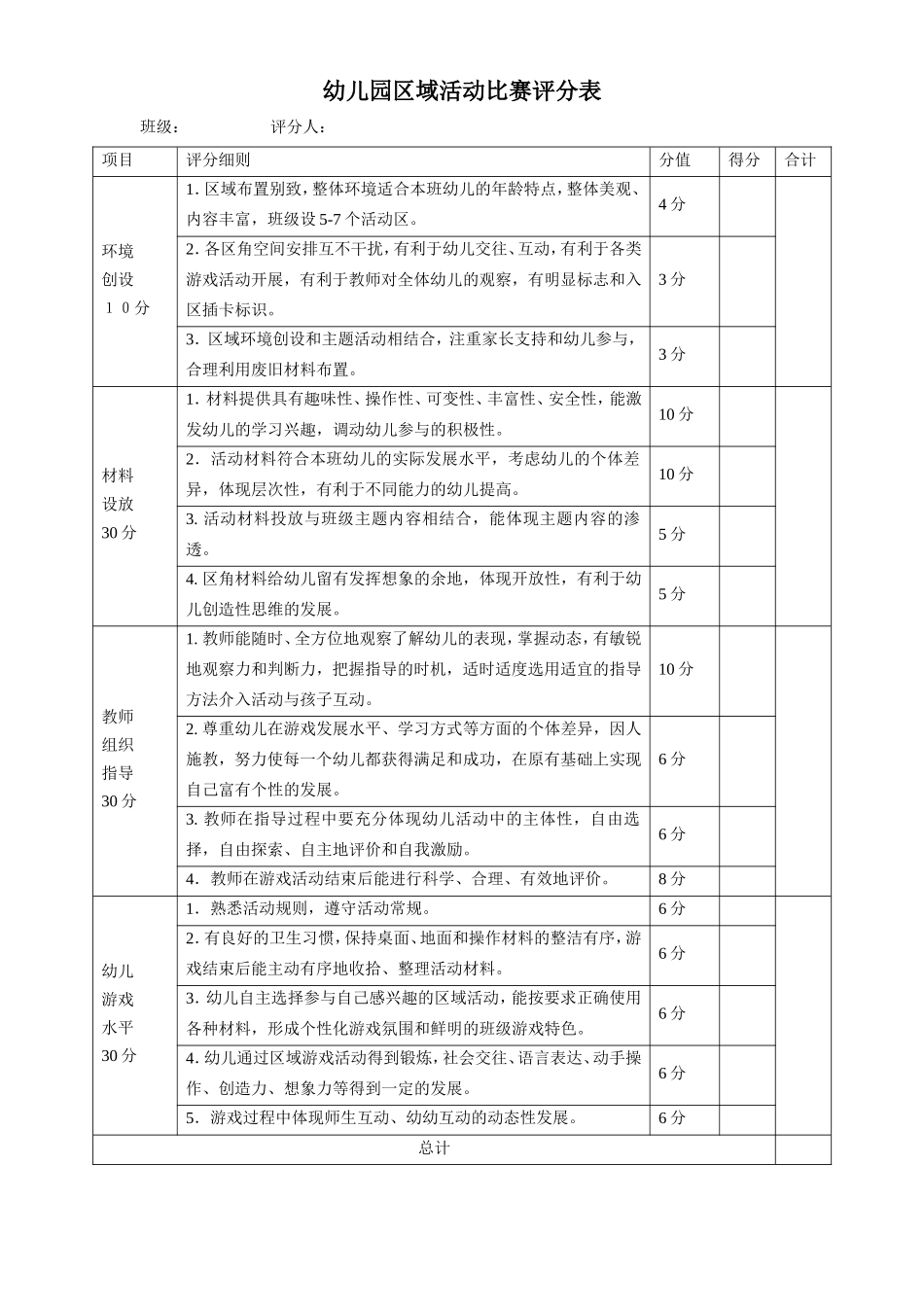 区域活动比赛评分表.doc_第1页